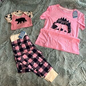 Little Blue House brand new with tags mom pajamas w matching baby onesie no tags